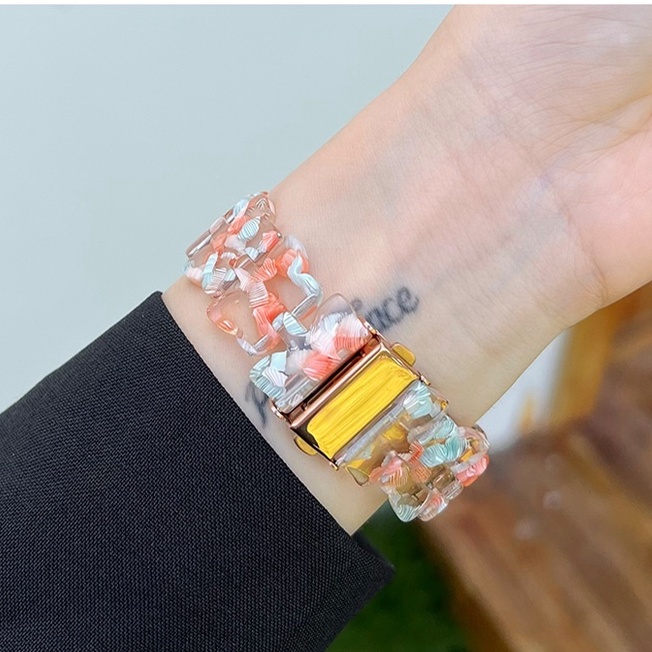 Dây Đeo Thay Thế Bằng Nhựa Resin Hình Bướm Cho iwatch 7 Series 6 / 5 / 4 / 3 / SE 41mm45mm 40mm44mm Ip iwatch band 7 6 5 4 SE
