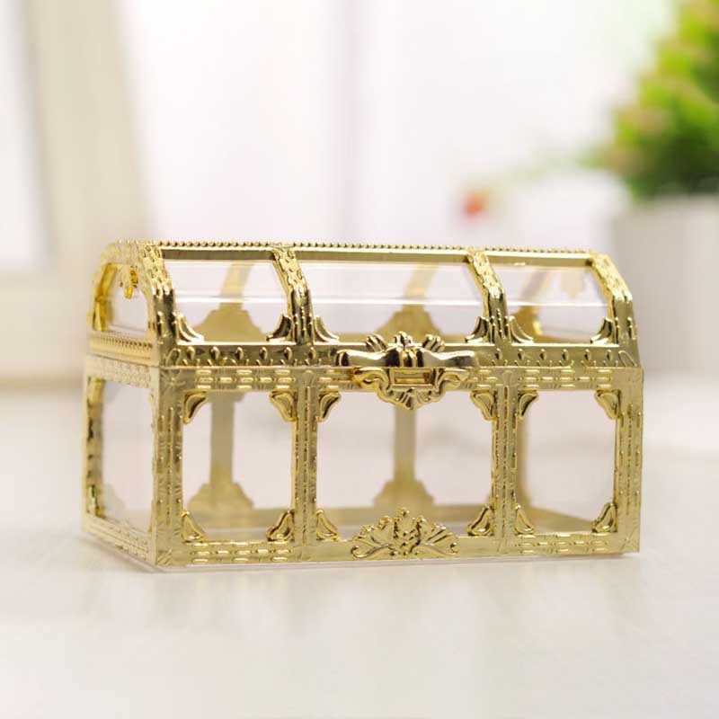 Mini Jewelry Box Candy Ring Earrings Storage Organizer Gold L