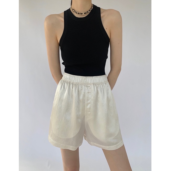 Áo cổ yếm mỏng co giãn thời trang mùa hè dành cho nữ