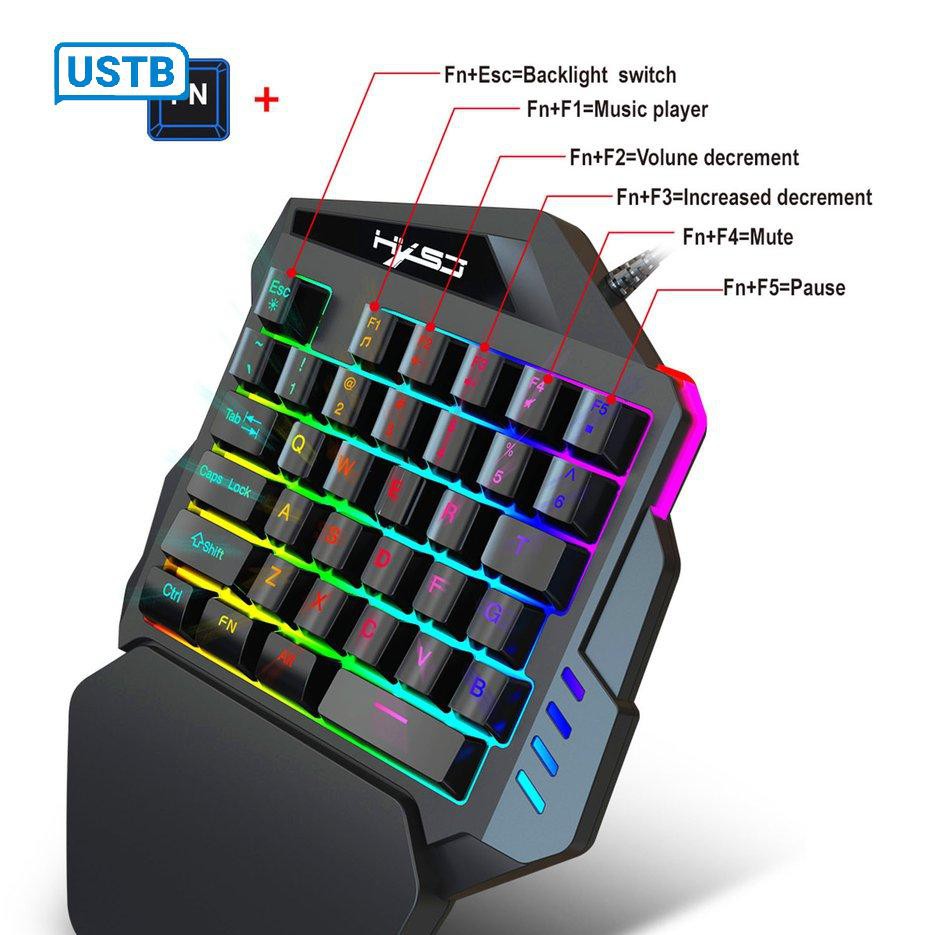 Bộ bàn phím chuột V100 + H300/A907/A876/A869RGB ,Bàn Phím Chơi Game HXSJ V100 Chuyên Nghiệp E-Sport