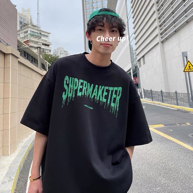 Áo thun tay lỡ nam nữ, áo phông unisex form rộng chất cotton in hình TE