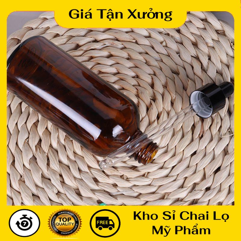 Lọ Chiết Serum ❤ TRÙM SỈ ❤ [100ml] Chai lọ đựng tinh dầu bóp giọt khoen đen , chai lọ chiết mỹ phẩm , phụ kiện du lịch