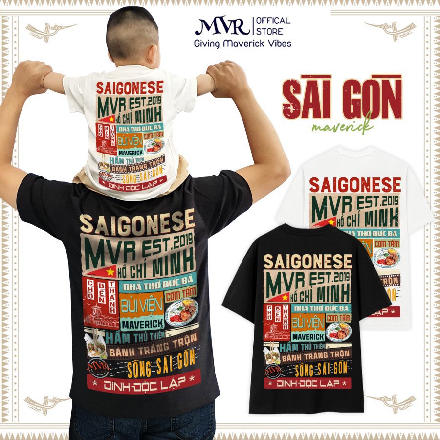 Áo thun Sài Gòn người SAIGONESE VER2 phông cotton mát under form unisex rộng tay dài lỡ genZ saigon fact localbrand MVR