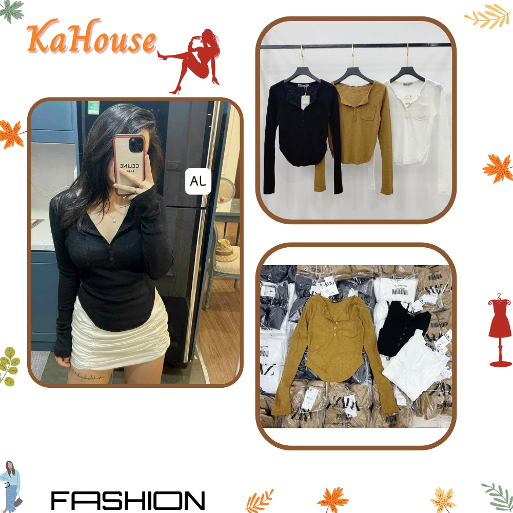 [ Hàng cao cấp loại 1 kèm hình thật ] Áo Len Tăm Gân Dài Tay Basic- KaHouse 024 | BigBuy360 - bigbuy360.vn