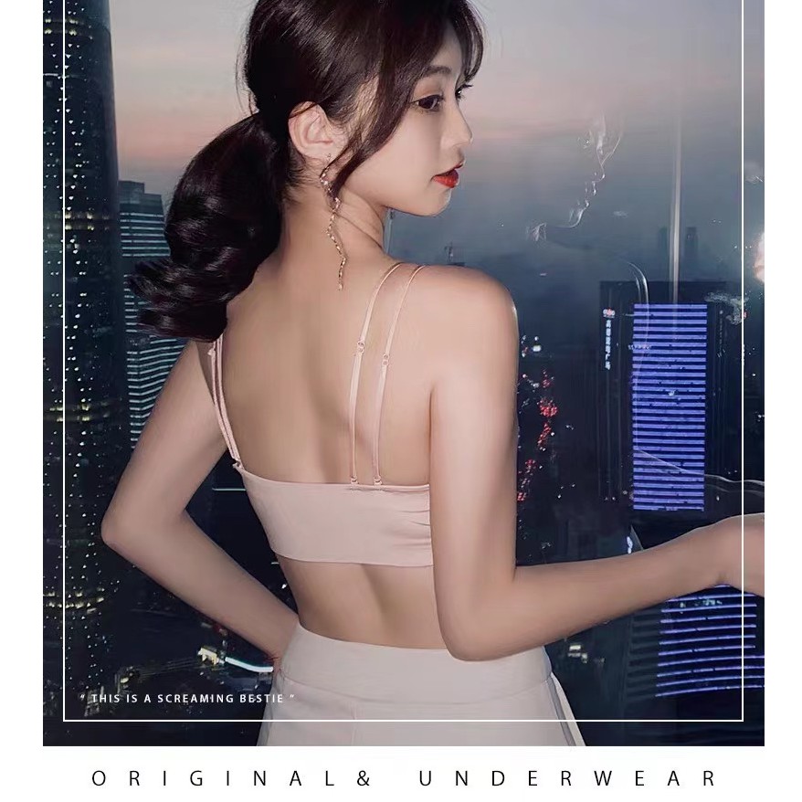 Áo Lót Nâng Ngực Không Gọng Cài Khóa Trước Phối Ren Lưng Quyến Rũ Cho Nữ