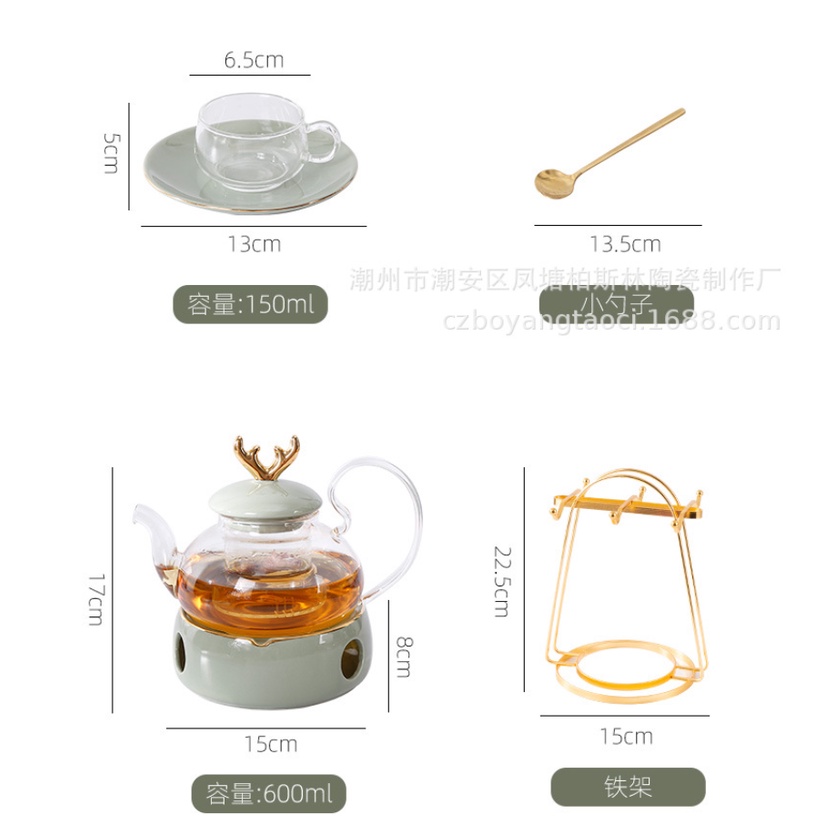 Bộ trà xanh mint. bộ tách pha trà màu xanh ngọc. ấm chén màu xanh ngọc