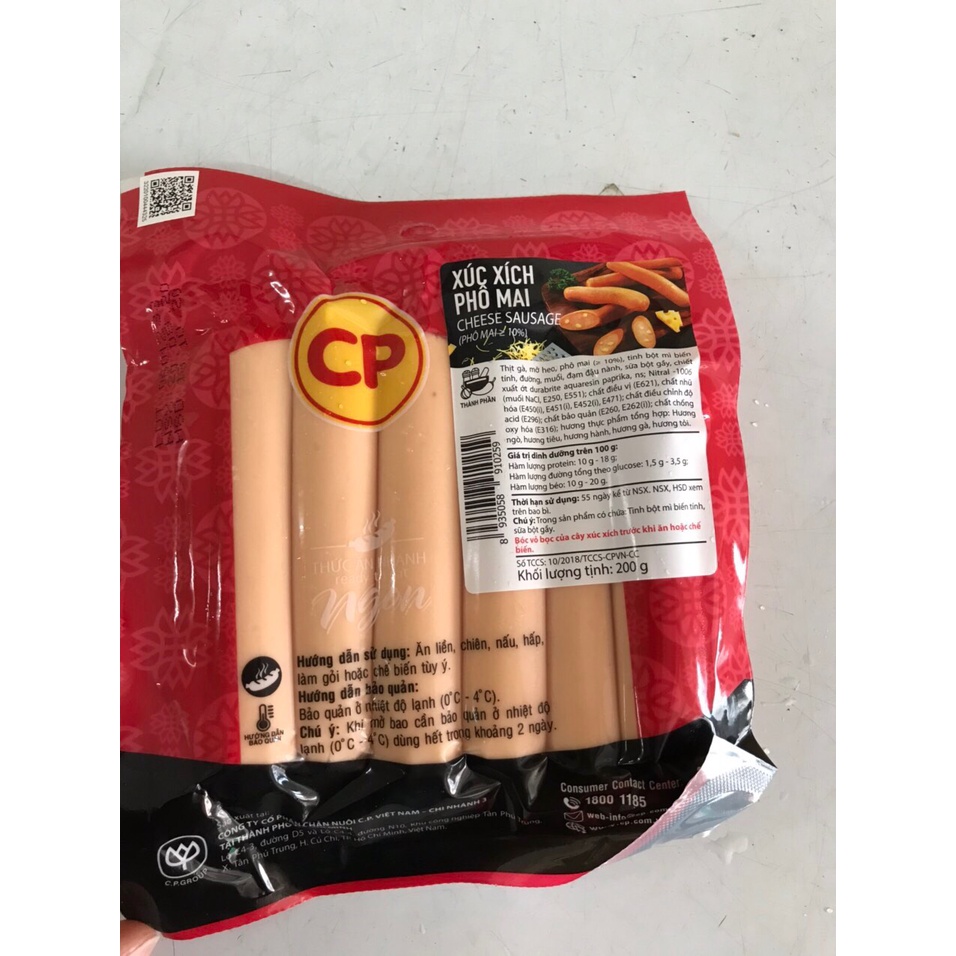 Xúc Xích Phô Mai Cp, Gói 500g