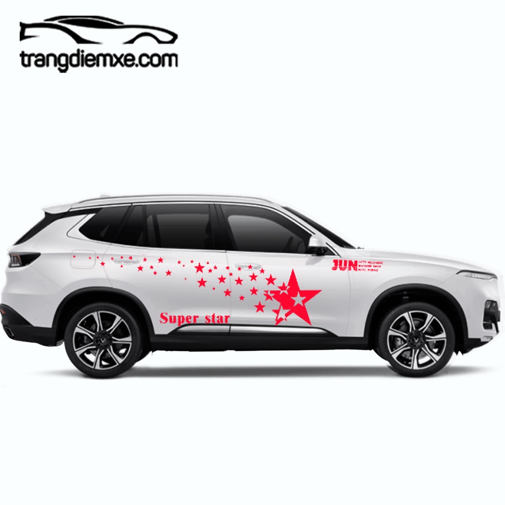 Decal Dán Xe Hoạ Tiết Ngôi Sao Tem Dán Xe Siêu Bền Đẹp Trangdiemxe