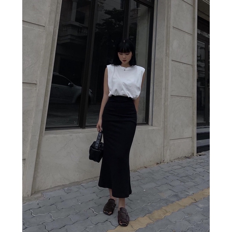 Chân Váy Đuôi Cá Dáng Dài Phong Cách Hàn Quốc Lên From Xinh