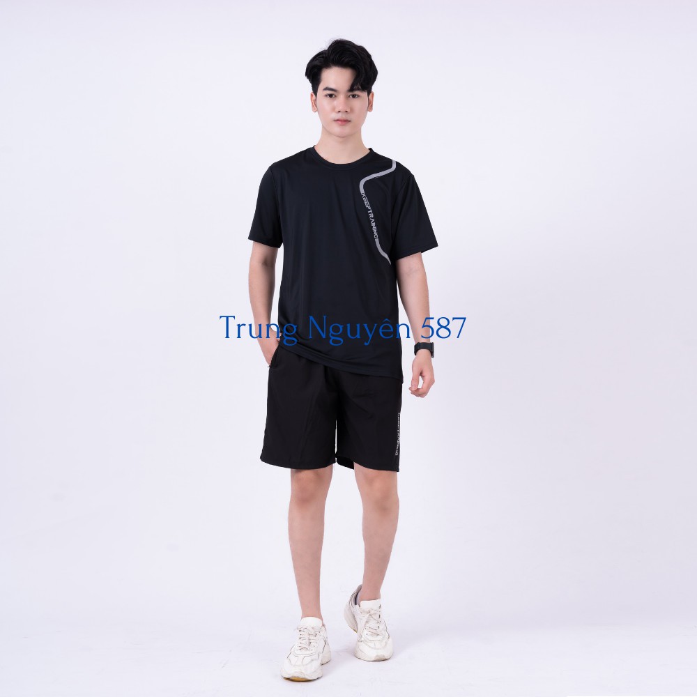 Bộ Thể Thao nam tập gym KEEP TRAINING chất thun lạnh co dãn 4 Chiều Cao Cấp | BigBuy360 - bigbuy360.vn