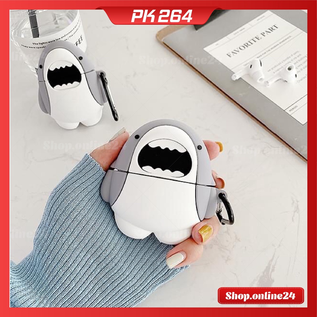 Case Airpod 1 2 Pro  Vỏ Ốp Bọc Tai Nghe Airpod Hình Thú  Ngầu Dễ Thương Chất Liệu Silicon Dẻo