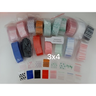 Gói 50c túi zip 3x4 nhiều màu, nhiều hình