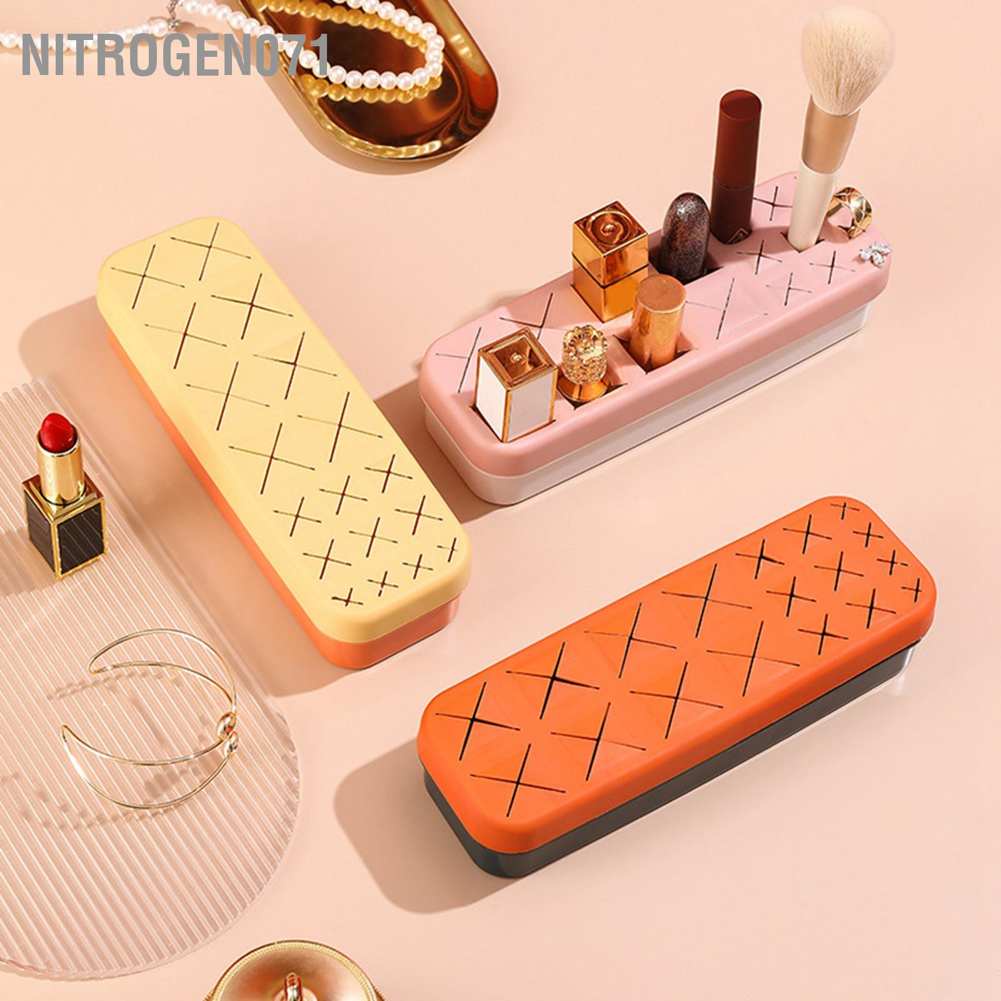 Nitrogen071 Khay đựng son 18 ngăn bằng silicon chất lượng cao