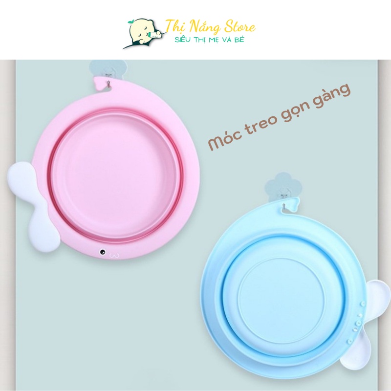 Chậu Gấp Gọn Hinh Cá Thị Nắng Store, Thau Xếp Gọn Silicon Thiết Kế Thông Minh Tiện Lợi, Đa Năng, Tiết Kiệm Không Gian