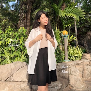 Áo Kimono Betterista Trắng trơn [KN201]