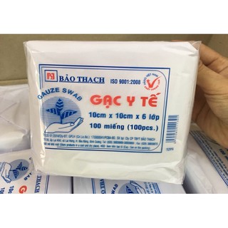 [Shop Q.10-giao hàng nhanh 30 phút - đặt nowship]Gạc y tế thẩm mỹ - Gạc cục - Gạc sạch Bảo Thạch 10x10x6 (Bịchx100miếng)