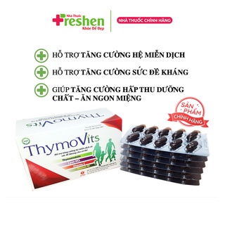 THYMOVITS - tăng cường hệ miễn dịch hộp 60 viên nang mềm - vitamin c - lysin hcl - vitamin b1 - thymomodulin