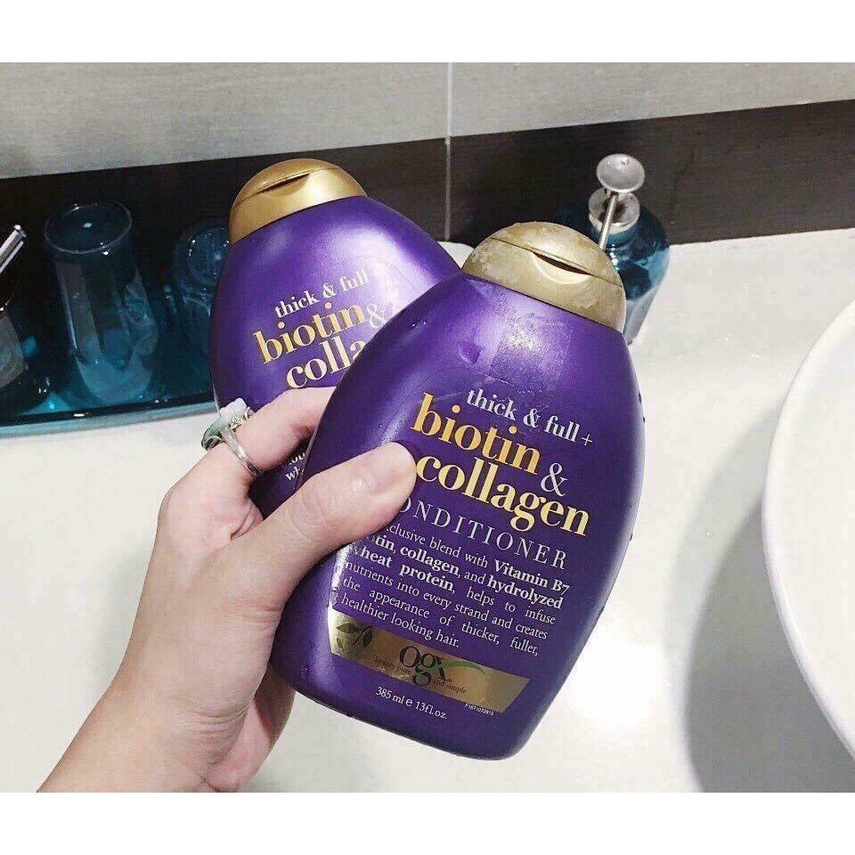 CẶP DẦU GỘI ĐẦU & DẦU XẢ BIOTIN COLLAGEN OGX. (385ML)