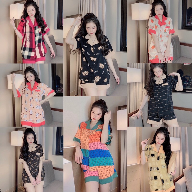 Độ bộ mặc nhà Pyjama chất lụa Mango mềm mịn, mát + 100% Ảnh thật