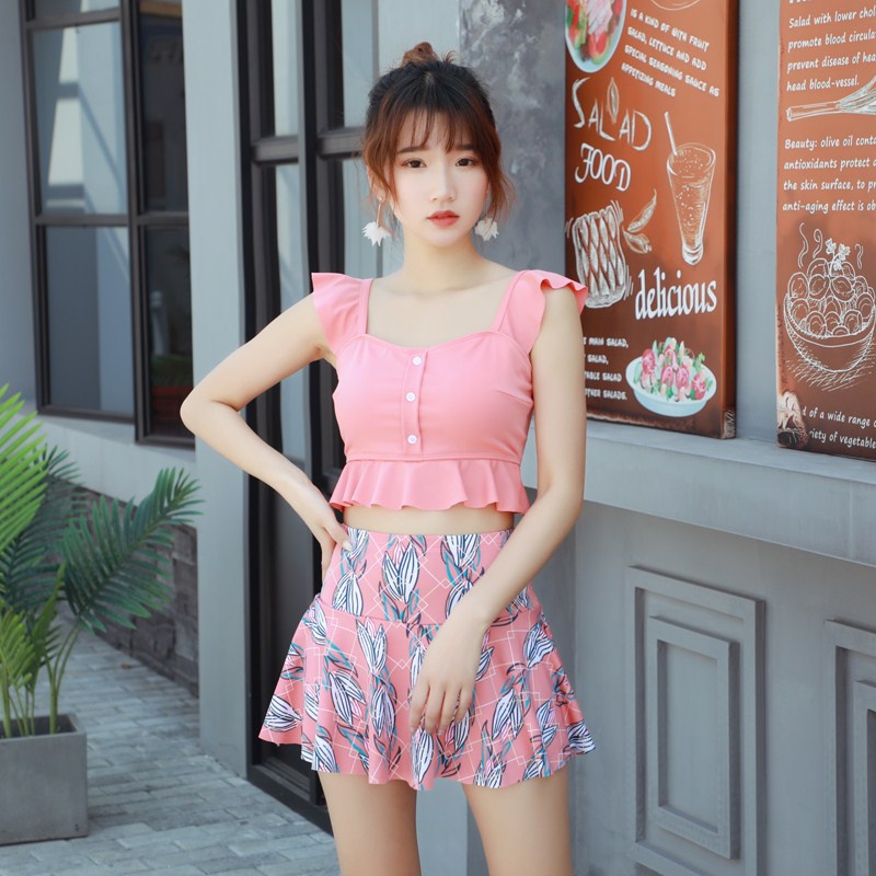 Bộ Đồ Bơi Hai Mảnh Thời Trang Hàn Quốc Gợi Cảm Cho Nữ