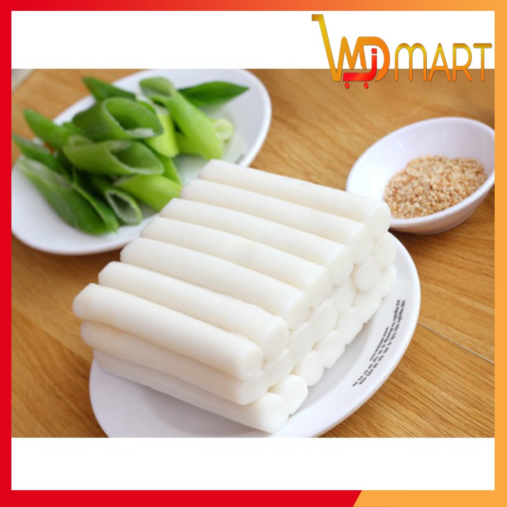 Bánh gạo hàn quốc tobokki cắt khúc gói trắng