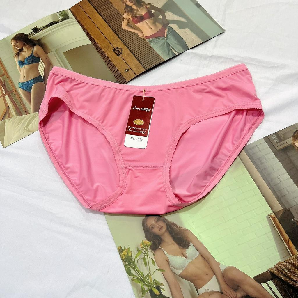 Quần lót nữ thun lạnh trơn cao cấp 3313 cạp thấp lưng chất liệu mềm mịn thoáng mát size 40kg-50kg