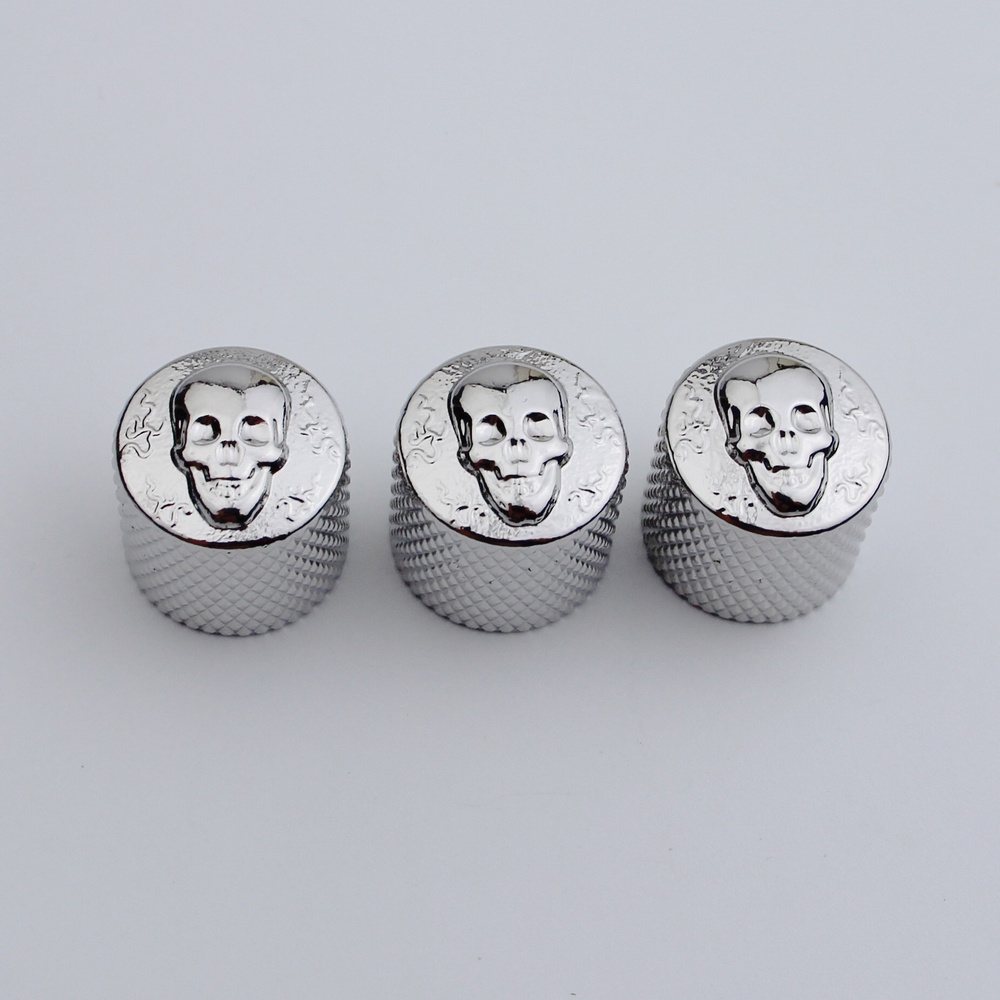 1 Núm Vặn Chiết Áp Bằng Chrome Đường Kính Trong 6MM Cho Đàn Guitar Điện Hoặc Bass