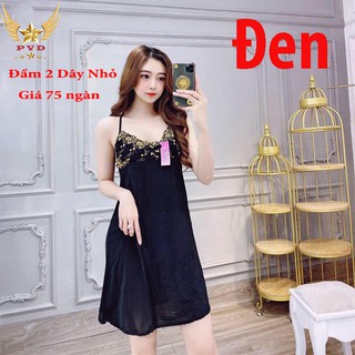 Đầm 2 dây thun lạnh ngủ