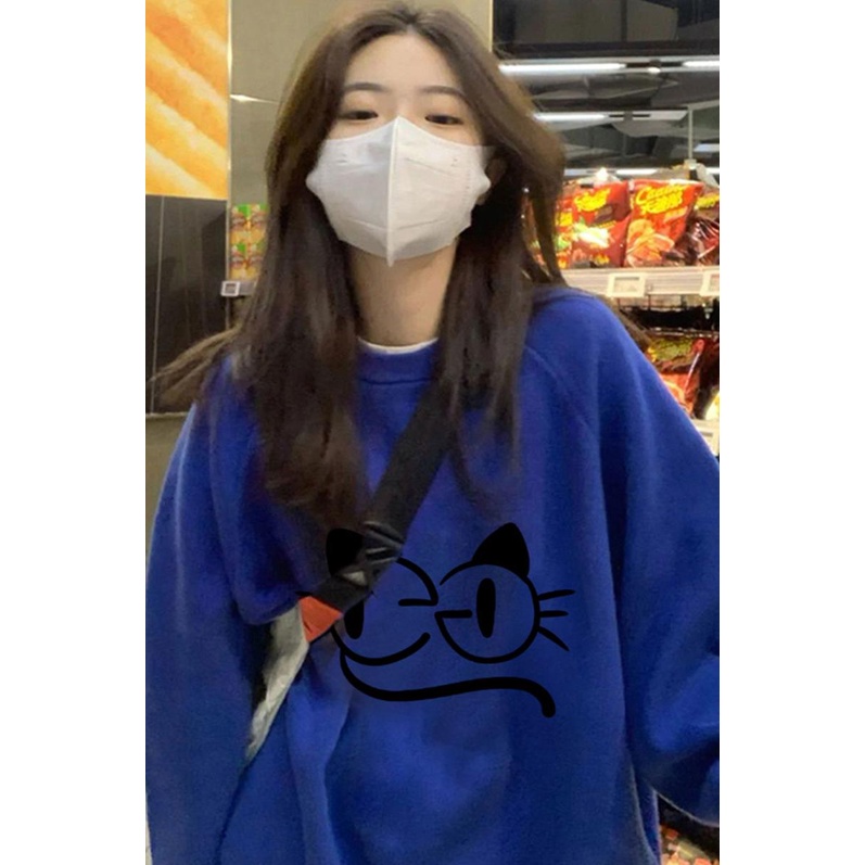 NRVP Áo Thun Tay Dài Oversize In Họa Tiết Phong Cách Hàn Quốc Thời Trang Cho Nam Và Nữ