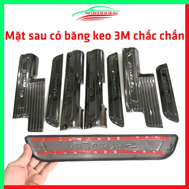 Ốp bậc cửa nẹp bước chân TITAN ô tô Hyundai Santafe 2018-2019 chống trầy bảo vệ xe