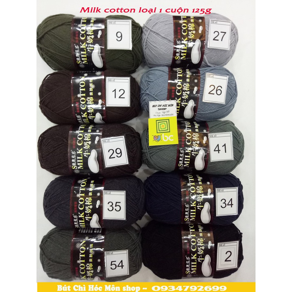 Len 41 tới số 60 Milk cotton giá 41k/ cuộn