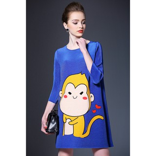 Đầm suông gân nhúng KL10016