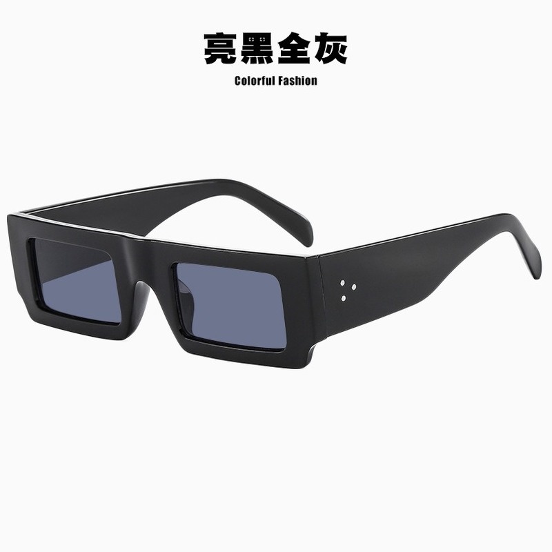 (KIQI-FASHION) COD Kính Mát Gọng Vuông Chống Tia Uv400 Phong Cách Âu Mỹ Thời Trang