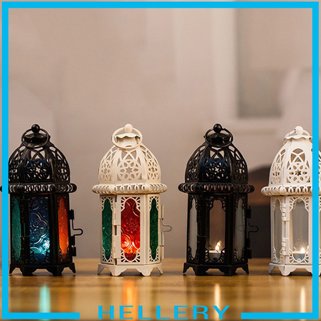 Đế nến kim loại phong cách lồng đèn trang trí nội thất