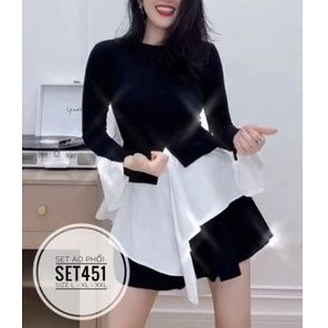 Set áo phối và quần set big size từ 60kg-90kg