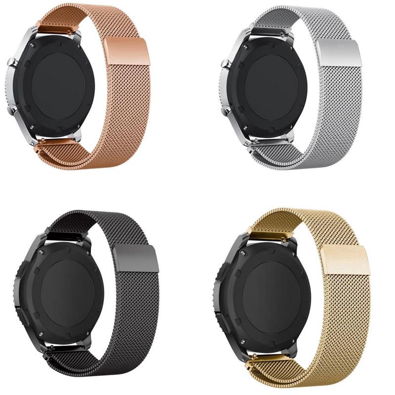 Dây đeo kim loại cho đồng hồ thông minh Samsung Gear S2 S3 S4 Huami Amazfit Strato 1 2 Bip/ Haylou Solar LS05
