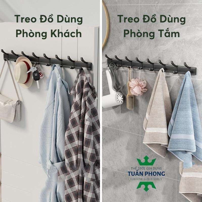 Thanh Treo Quần Áo Dán Tường(Không Khoan Tường).Móc Treo Đồ,Khăn Tắm Sơn Tĩnh Điện Cao Cấp