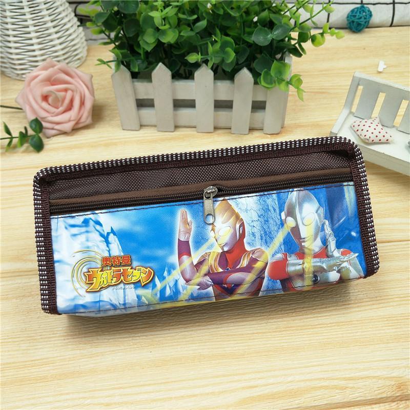 ✣Primary school kindergarten canvas pencil case children’s school supplies pencil case Ultraman Princess hard-shell stationery bag