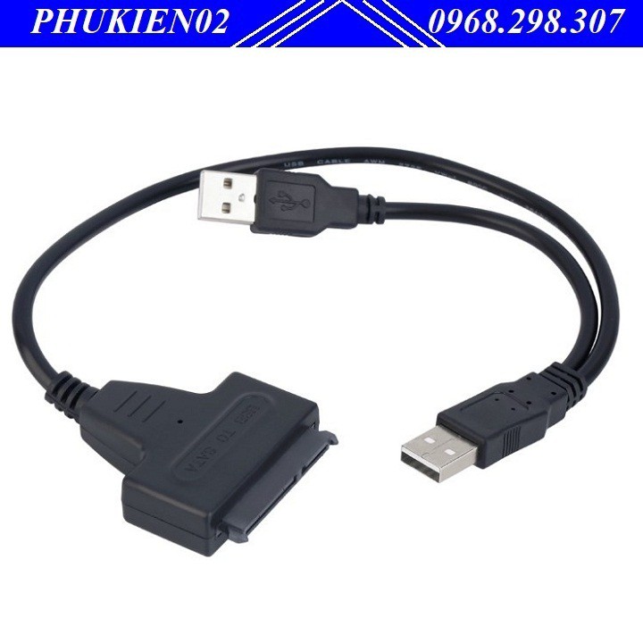 Dây cáp chuyển đổi 2 đầu USB 2.0 ra Sata