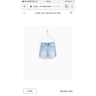 (xả) (thanh lý) Chân váy bò Zara, có 2 màu đậm và nhạt (Sz: 7 - 13/14)