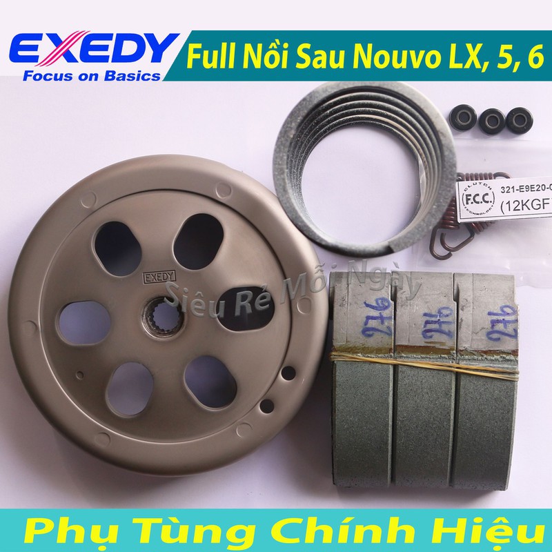 Full Bộ Nồi Sau Xe Tay Ga Yamaha Nouvo LX, Nouvo 5, Nouvo 6, Luvias