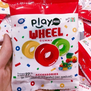 Kẹo dẻo Play More Wheel 4D hình bánh xe gói 27g