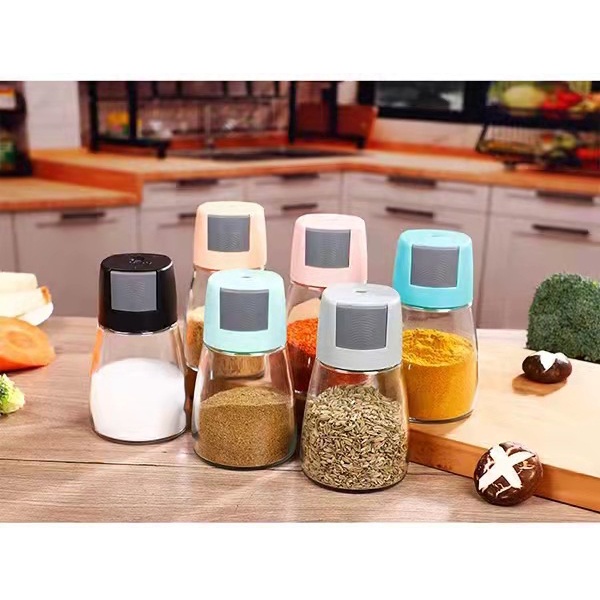 Lọ đựng tiêu, gia vị có nút nhấn cho nhà bếp, bình lắc gia vị có định lượng
