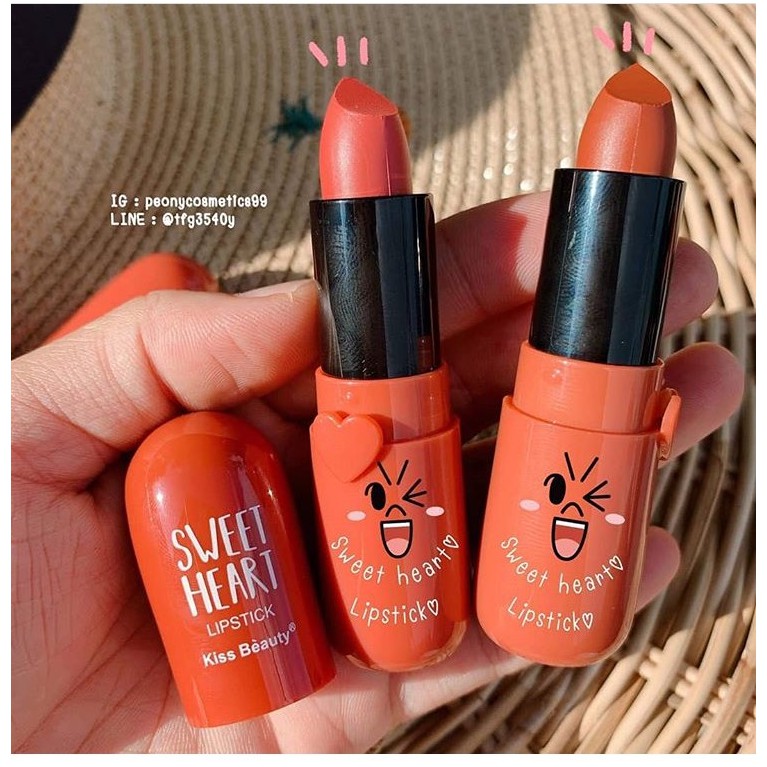 Son Thỏi Sweet Heart Lipstick Kiss Beauty - Tone Cam Cực HOT | BigBuy360 - bigbuy360.vn