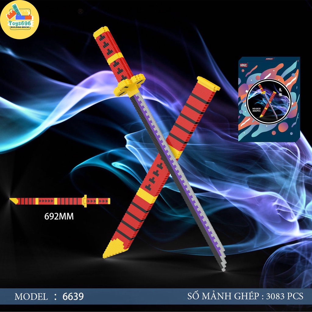 Đồ Chơi Lắp Ráp Xếp Hình Mô Hình Thanh Kiếm Trong Hoạt Hình Vua Hải Tặc Katana By Roronoa Zoro One Piece Với 3000+PCS