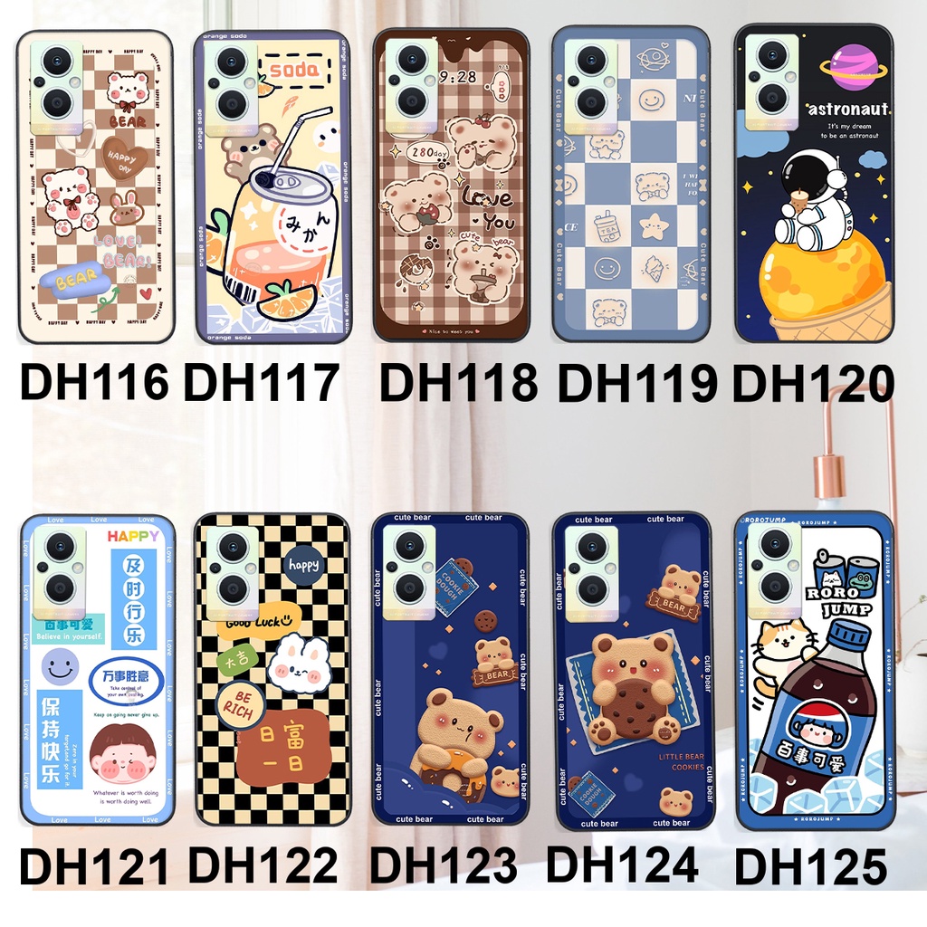 Ốp lưng Oppo RENO 7Z 5G in hình 3D GẤU cute be@r, soda, happy day cực hot ,thời thượng