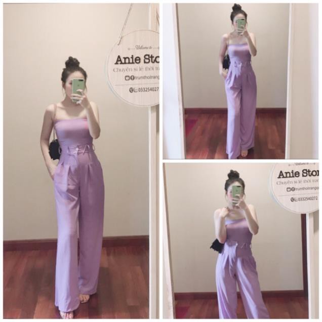Quần Culottes Nữ Cạp Cao Vải Đũi , Quần Suông Nữ Ống Rộng Dáng Dài 2 Màu C006