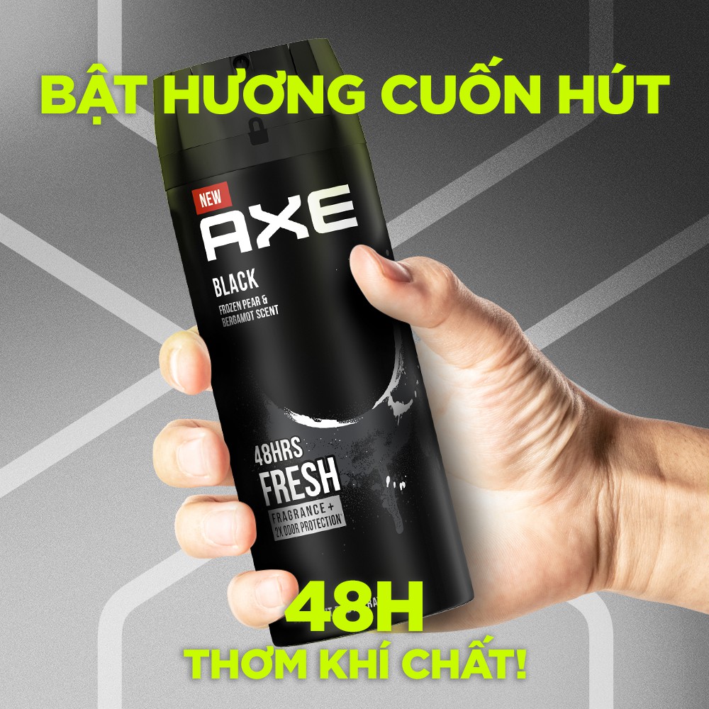 Xịt nước hoa toàn thân dành cho nam AXE Black (135ml) | BigBuy360 - bigbuy360.vn