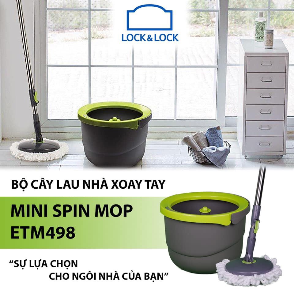 Bộ cây lau nhà xoay tay mini Ettom Lock&amp;Lock ETM498