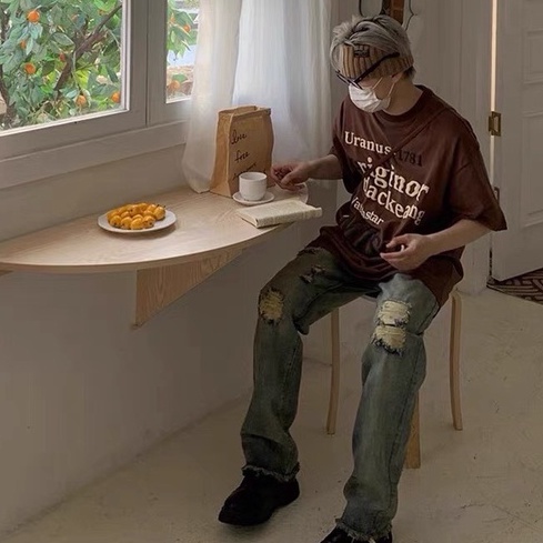 Áo Thun "Miss" Chữ Nôi Màu Nâu